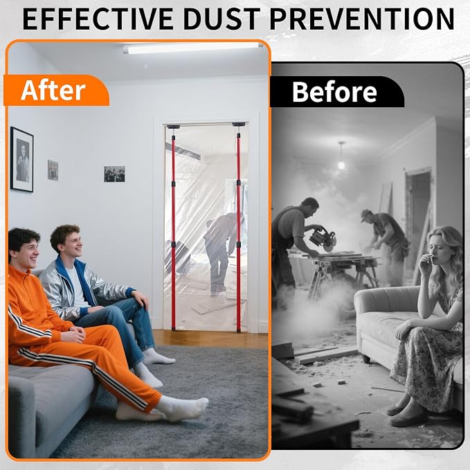 10FT Dust Barrier Poles Kit - Image 6