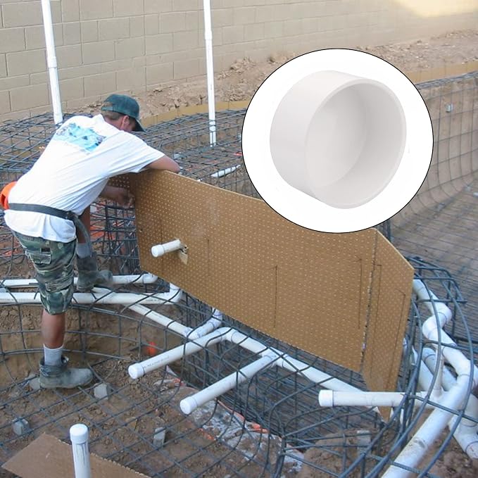 6" PVC Pipe End Cap Fitting Schedule 40 Furniture Grade PVC Pipe End Cap Plug - Image 7