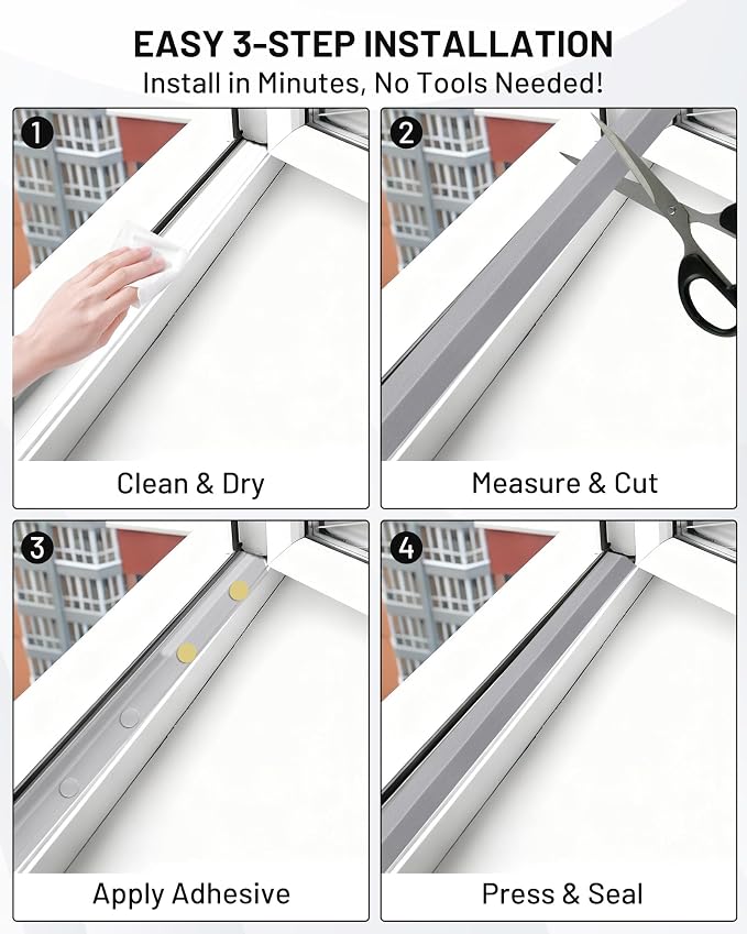 Air Conditioner Window Seal, 2 Roll of 2 in × 1 in × 6.5 ft Foam Stripe - Image 5