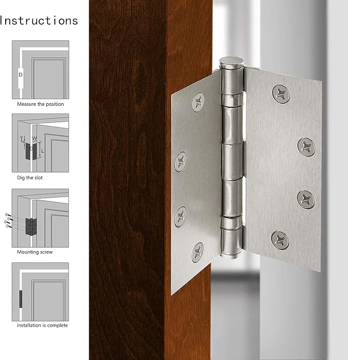 3-Pack Heavy Duty Commercial Door Hinge - Image 7