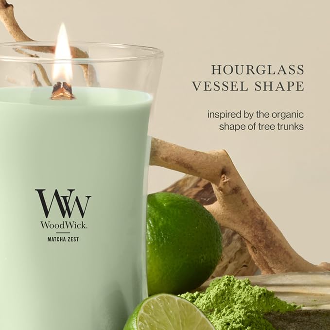 Woodwick Matcha Zest Large Hourglass Candle - Image 4