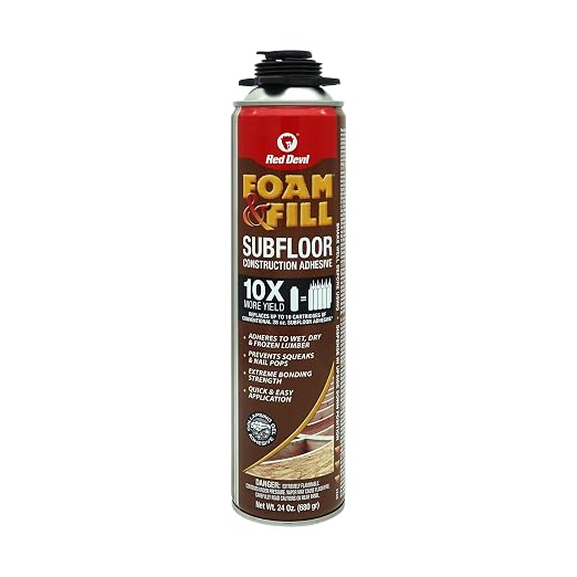 Red Devil 0923 Foam & Fill Subfloor Construction Adhesive, Off White, 24 oz. by RedDevil