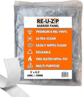RE-U-ZIP Ultra-Clear Hook & Loop Dust Barrier Panel Kit | FR Vinyl Plastic by RE-U-ZIP