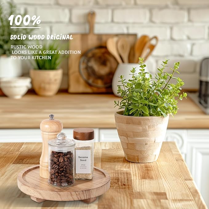 Round Decorative Tray Farmhouse Kitchen Decor Soap Dish, Lightweight, Easy Clean - Image 3
