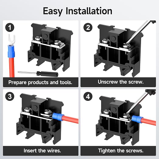 5Pcs JHY1 DIN Rail Terminal Blocks, 660V 32A, 6mm² | Detachable and Assemblable - Image 5