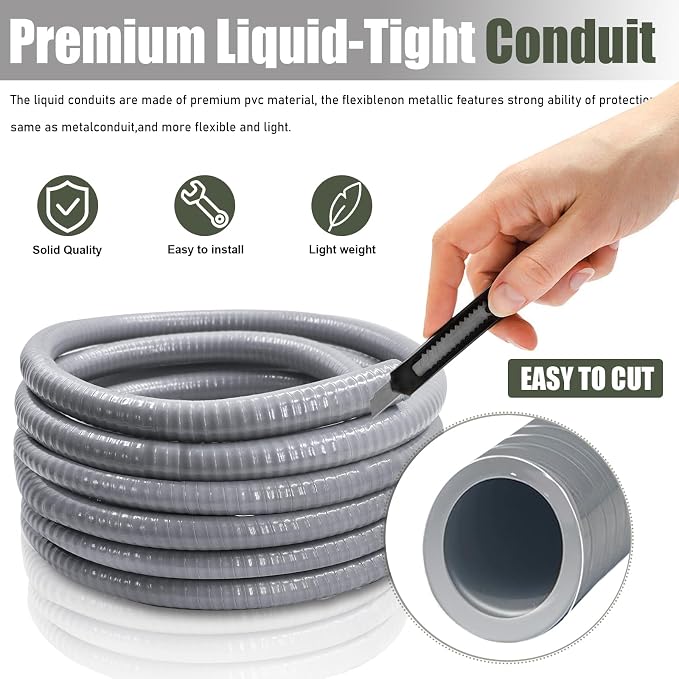 2 Inch Flexible Conduit 25 FT Non Metallic Liquid-Tight Conduit - Image 3