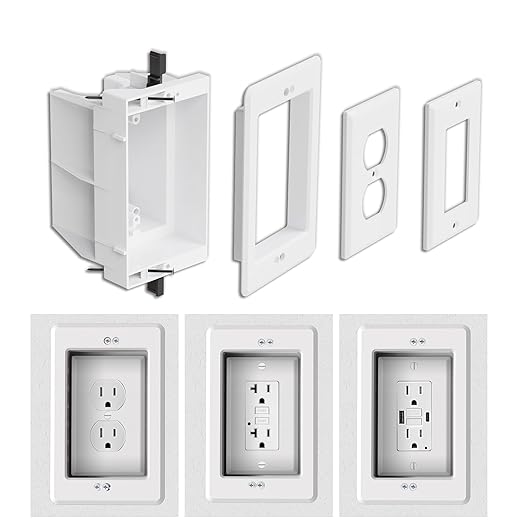 Recessed Outlet/Electrical Box Single Gang, DVFR1W-1 Recessed Receptacle Outlet by Magaliyo