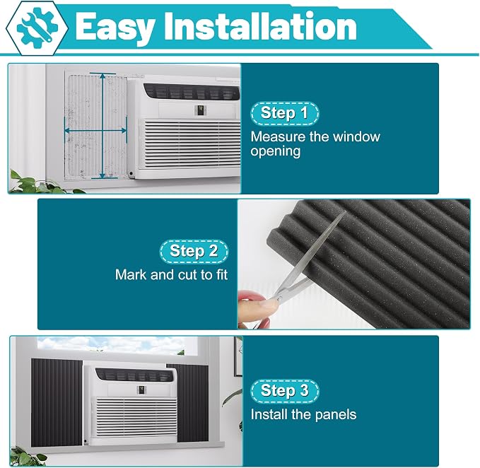 Window Air Conditioner Foam Insulation Panels, AC Side Insulating Panel Kit - Image 8