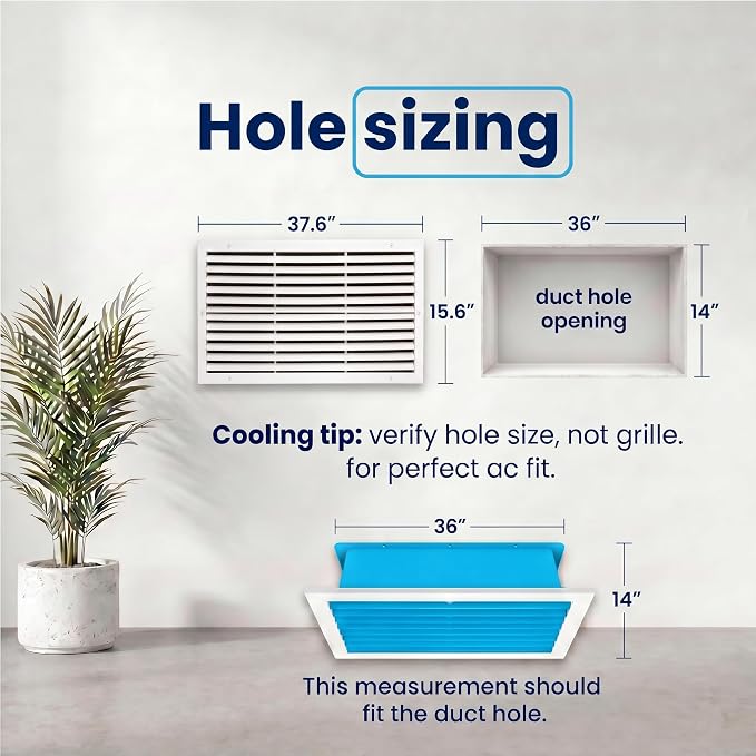 36x14 Aluminum Wall Ceiling Air Return Vent Cover HVAC Rustproof Grille - Image 3