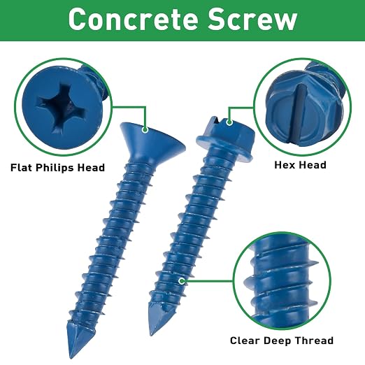 FOLIV 260PCS Concrete Screws - Image 2