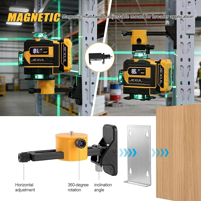 16 Line Laser Level, 4D Self Leveling Kit | - Image 4