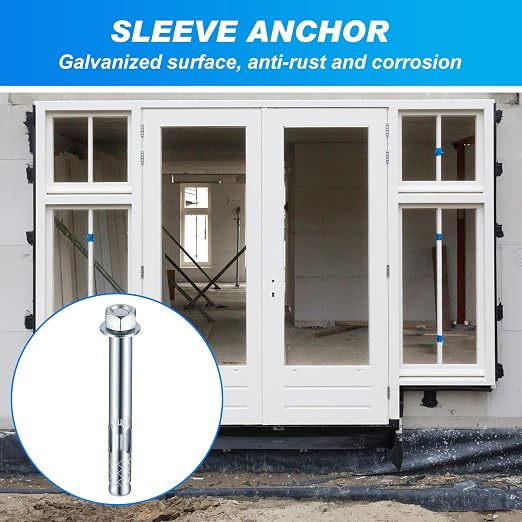 100 Pack 3/8" x 3" Sleeve Anchors - Image 5