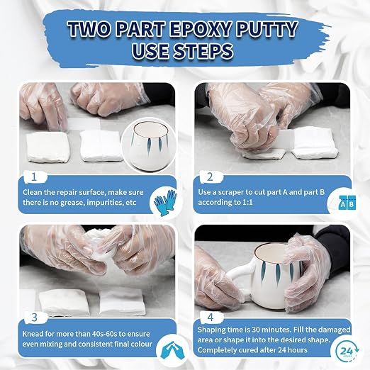 Epoxy Putty, Endhokn 10.5oz White Putty Stick Fix Leaks, Cracks and Fill Holes - Image 2