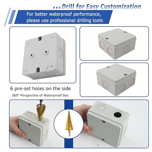 Junction Box, External Size 4.2 x 4.2 x 2.3inch - Image 6