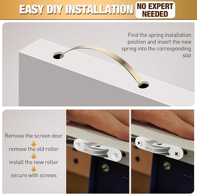 2 Pack Sliding Screen Door Rollers Compatible - Image 6