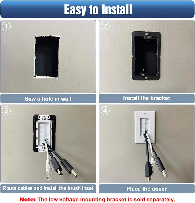 VCE Brush Wall Plate for Low Voltage Cables - Image 7