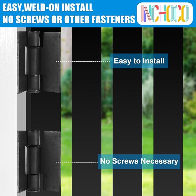 Weld On Hinges Extra Heavy Duty 4.4" x 4" Weldable Metal Butterfly Hinges Solid - Image 5