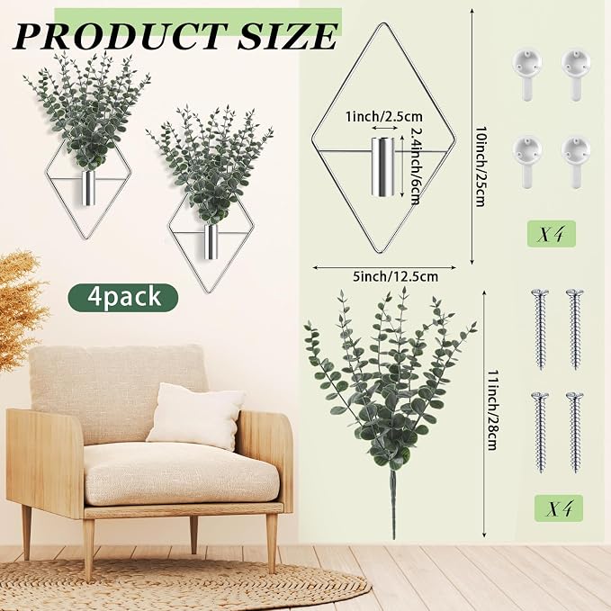 Jexine 8 Pcs Hanging Planters - Image 2