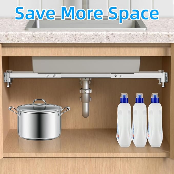 Qualward Undermount Sink Supports Brackets, Adjustable Undermount Sink Support - Image 5