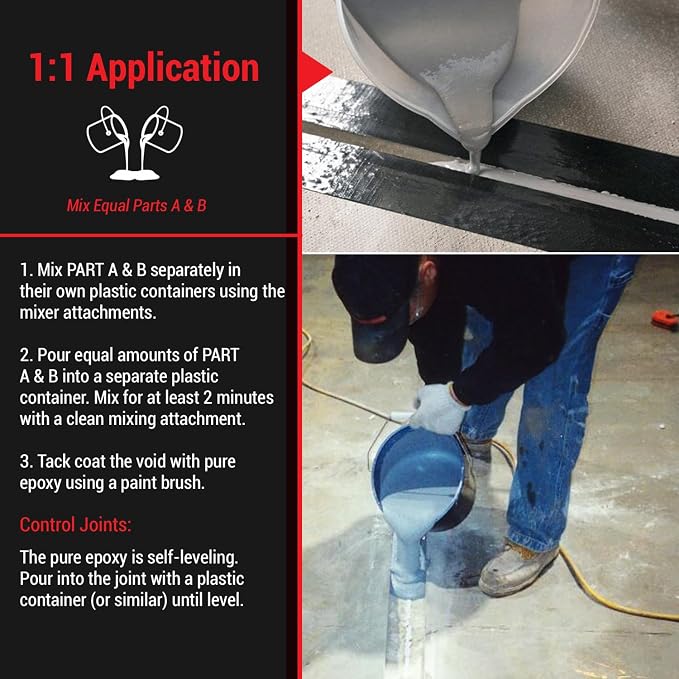 ElastiPoxy Concrete Joint & Crack Filler Kit – 2 Quarts – Flexible Epoxy Joint - Image 6