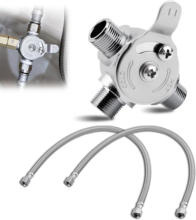 3/8" Manual Mixing Valve Hot Cold Water Temperature, Brass Water Mixing Valve by Unknown