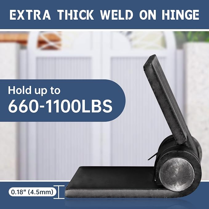 6 Pcs Weld On Hinges Heavy Duty 4" x 4", MOZCORN Weldable Butt Hinges - Image 3