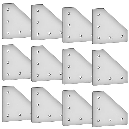 12pcs 3030 Extrusion Joint Plate Connector Corner L Bracket Silver | 3030 V - Image 5