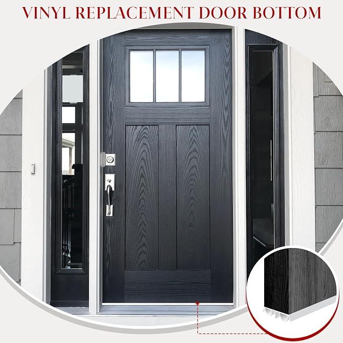 2 Pcs 36" White Double Bubble Kerf Door Sweep | 1-3/4" Wide Weatherstrip Seal - Image 7