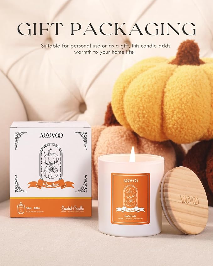 AOOVOO Pumpkin Scented Candles for Women - Image 7