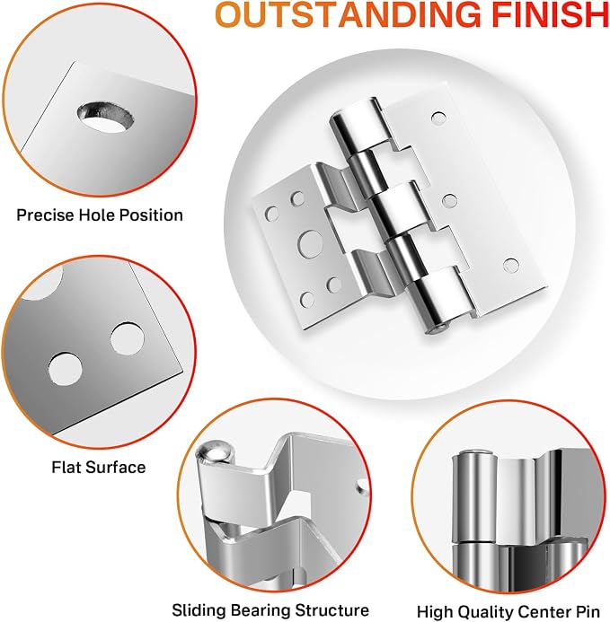 SuperDi 3 Pack Combination Door Hinges Replacement - Image 3
