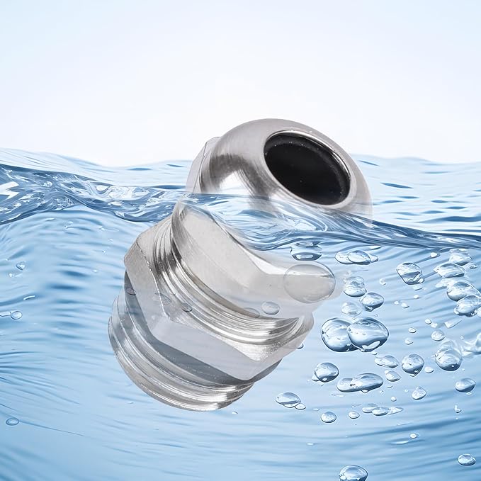 NPT 1/4" Nickel-Plated Copper Waterproof Cable Glands - Image 3