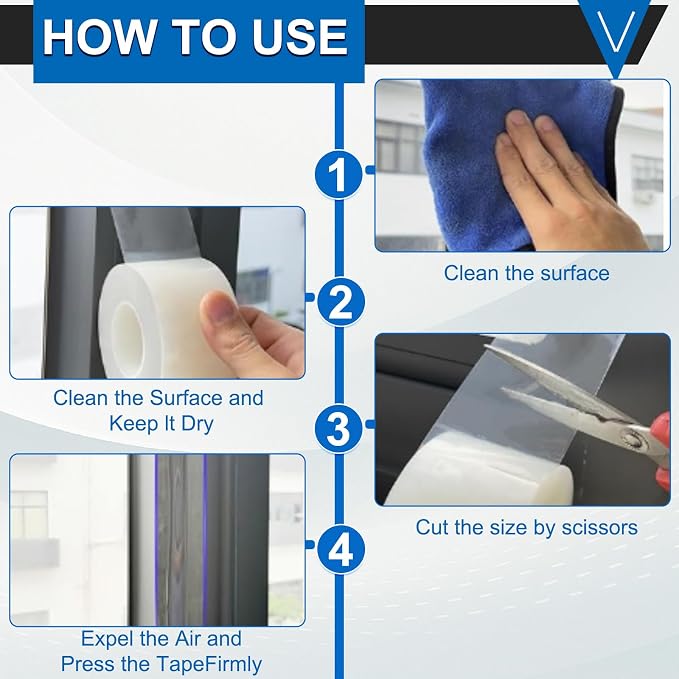 Window Insulation Tape for Winter Heavy Duty Weather Stripping Sealing Film - Image 4