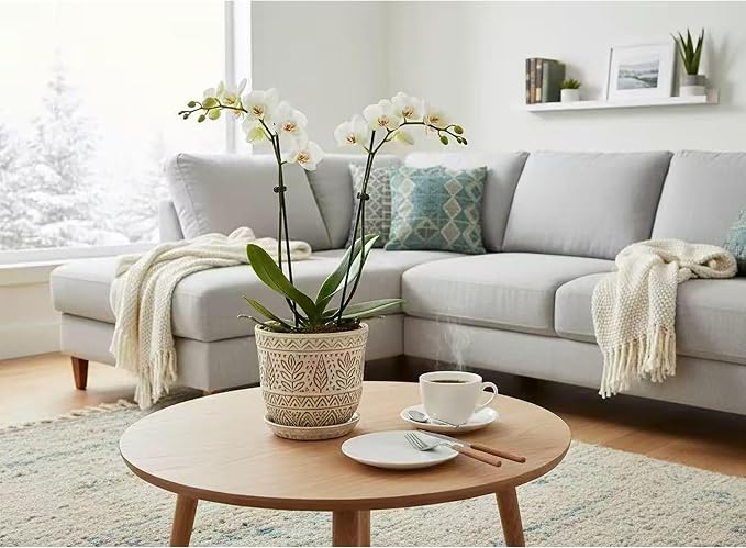 Gepege Ceramic Plant Pots, 6 Inch Indoor Planters - Image 7