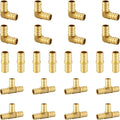 24 Pack Foskan 3/4 Inch PEX Barb Crimp Fittings Set | 8 Pieces Each:Elbow by Unknown