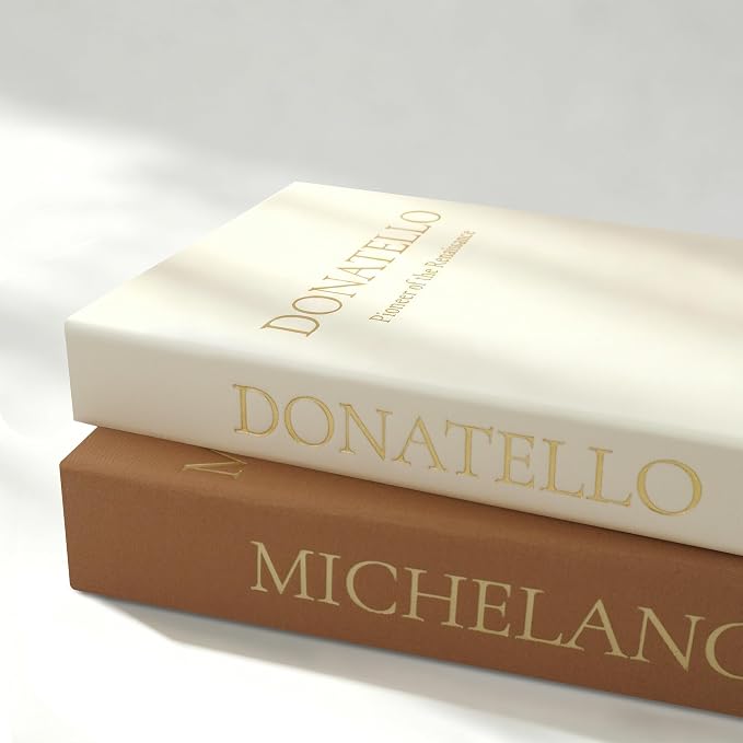 3-Piece Linen Decorative Book Box Set, Fabric Covered Fake Books - Image 6