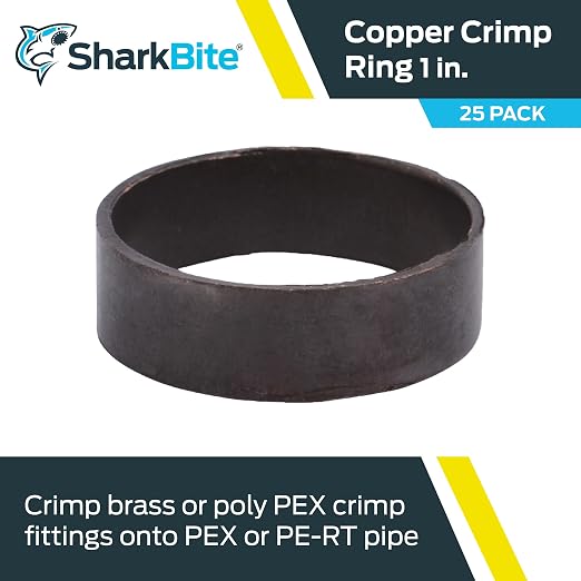 SharkBite 1 Inch Copper Crimp Rings, PEX Pipe - Image 2