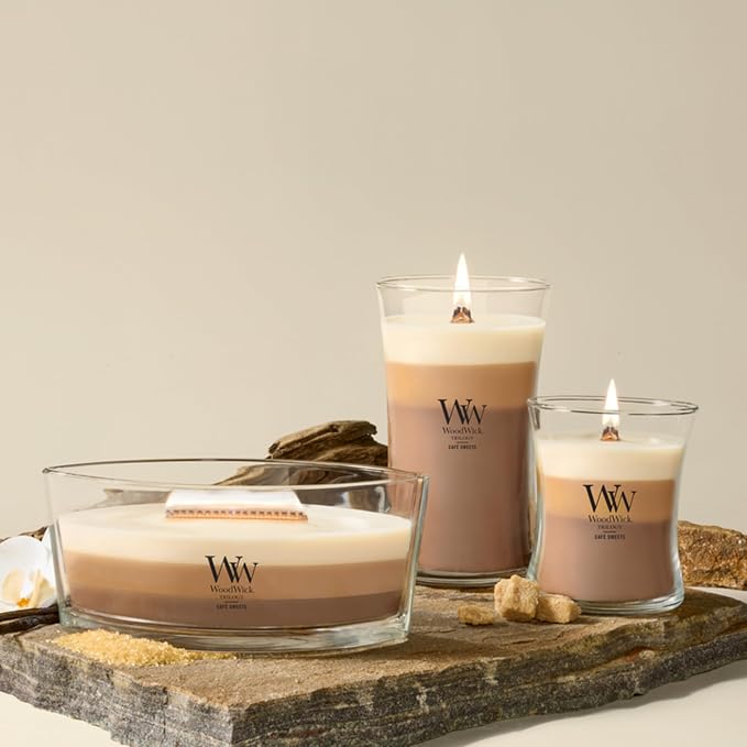 WoodWick Ellipse Scented Trilogy Candle | Café Sweets | - Image 10
