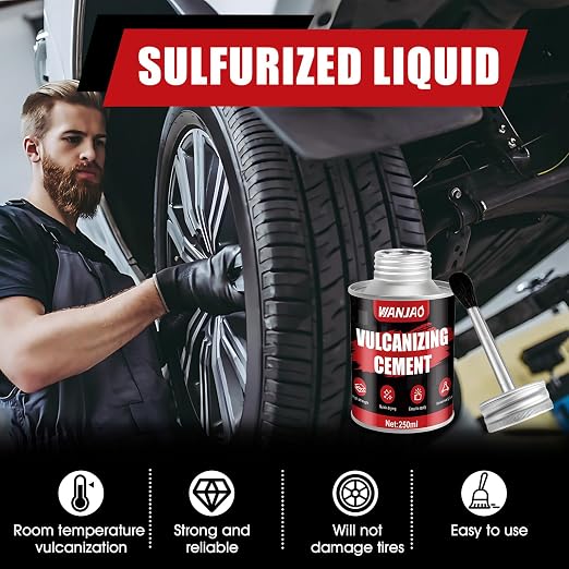 250ML Rubber Cement Tire Repair Strong Adhesion Waterproof | Rubber Cement Glue - Image 3