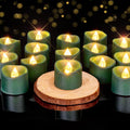 Homemory 12-Pack Green Flameless Battery Tea Light Candles, 200+ Hours | by Homemory