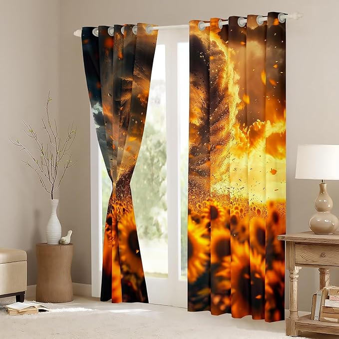 jejeloiu 3D Tornado Blackout Shades Window Treatments Natural Disaster Window - Image 3