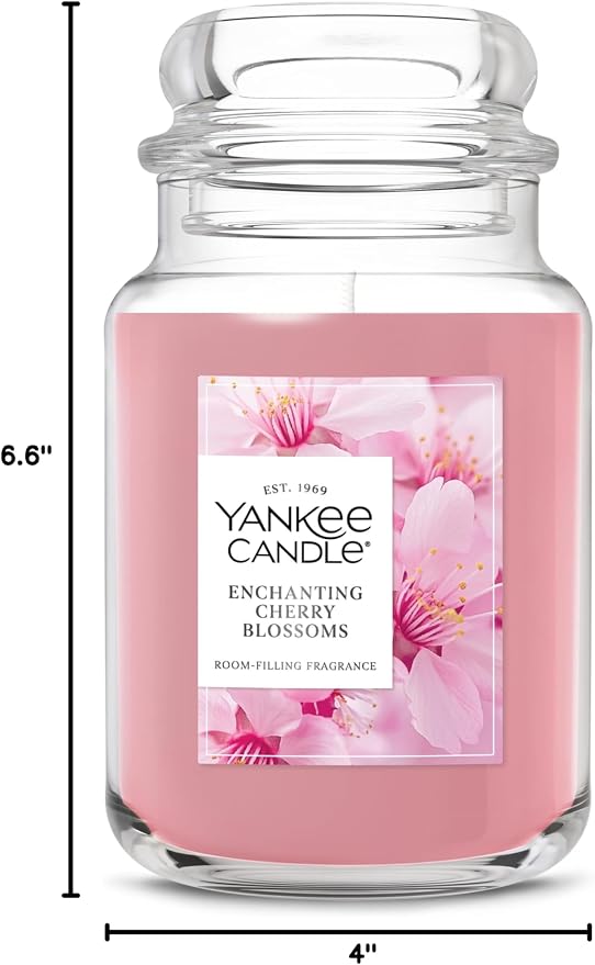 Yankee Candle Enchanted Cherry Blossoms Scented Candle, 22oz Large Jar - Image 9