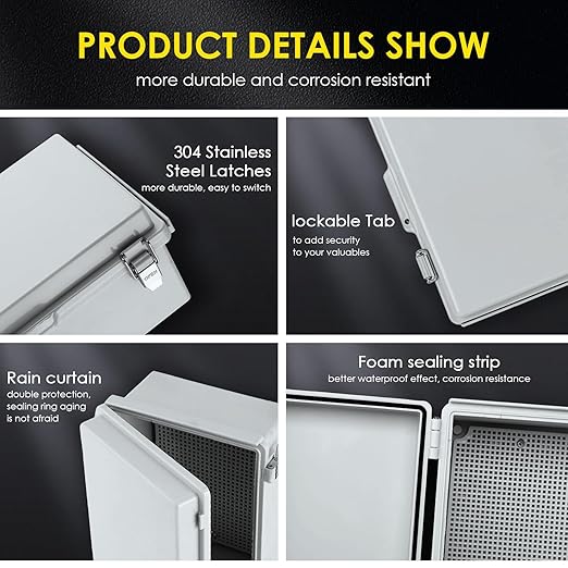 IP67 Outdoor Electrical Junction Box Waterproof 5.9"x5.9"x3.5" | Weatherproof - Image 4