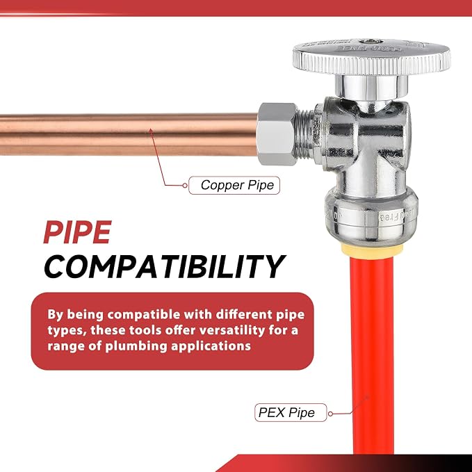 10PC EFIELD 1/2" Push Fit Angle Stop Valve | Water Shut Off 1/2 Push x 3/8 Inch - Image 3