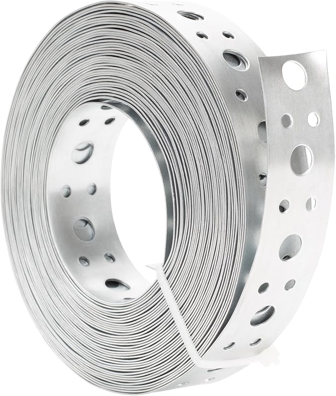 Galvanized Metal Pipe Strap 1-Inch x 33FT 0.6mm Thickness by AxiSculpt