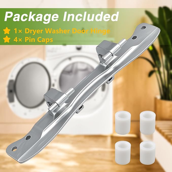 Dryer Washer Door Hinge with 4 Pin Caps Front Loader Dryer and Washer Door - Image 8