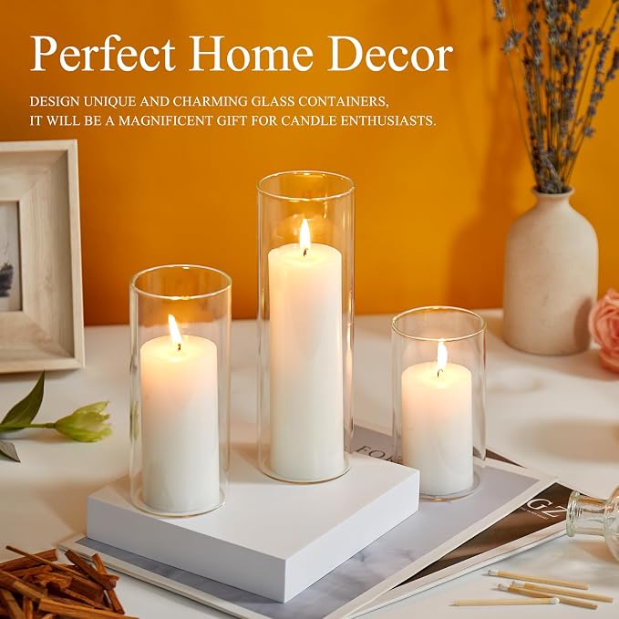 Set of 24 White Pillar Candles - Image 7