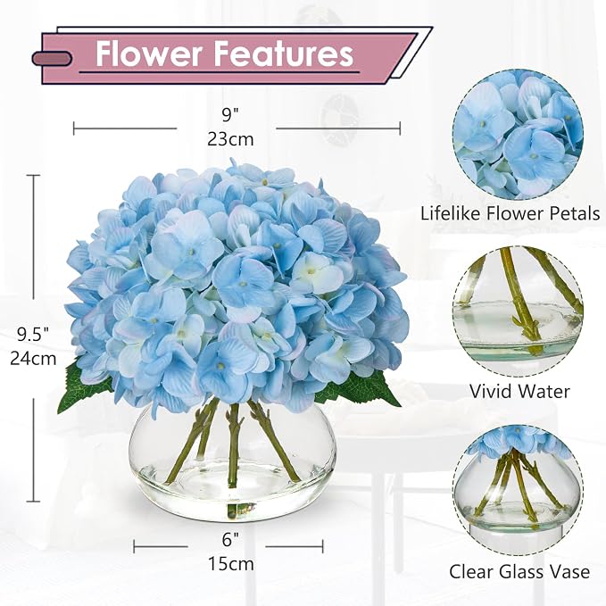 Hollyone Hydrangea Artificial Flowers - Image 2