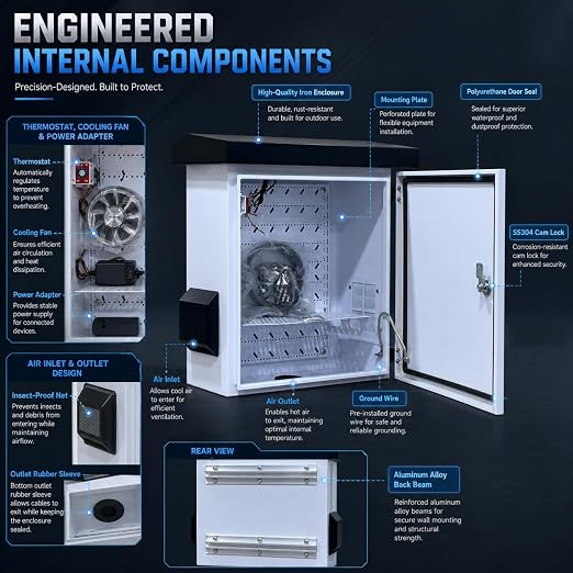 Outdoor Electrical Box, Weatherproof Electrical Enclosure - Image 4