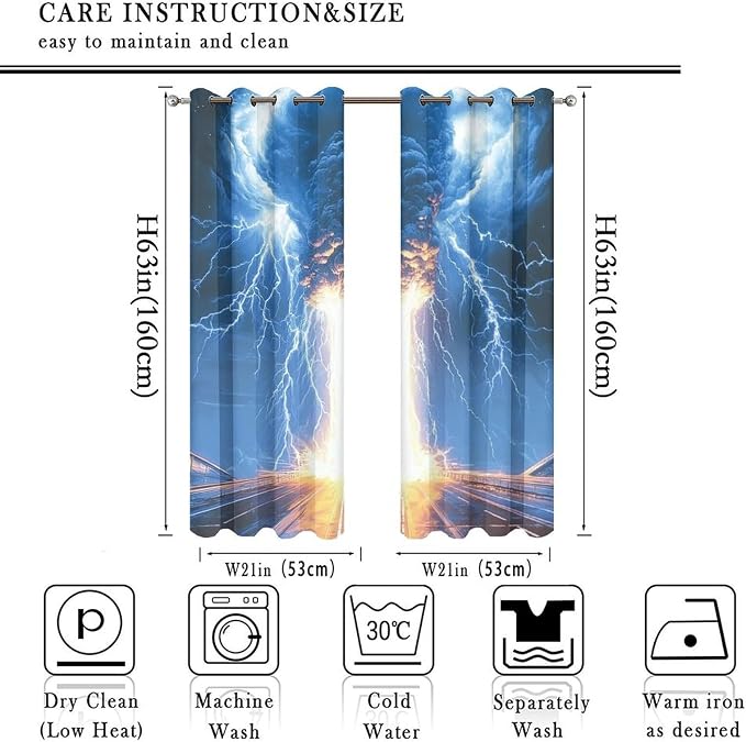 Tornado Lightning Blackout Curtains - Image 2