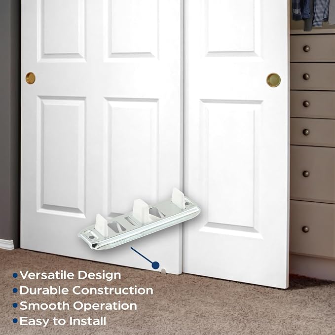 Prime-Line N 6560 Stamped Steel, Adjustable, Closet Door, Floor Guide | 2 Pack - Image 6